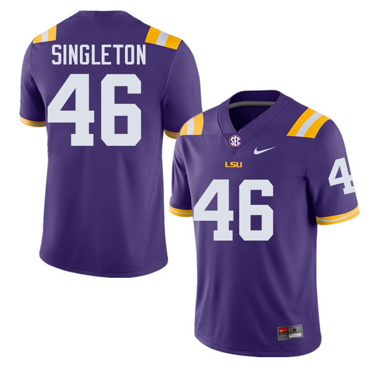 #46 Tylen Singleton LSU Tigers Jersey,Louisiana State University Tigers Football Jersey-Purple